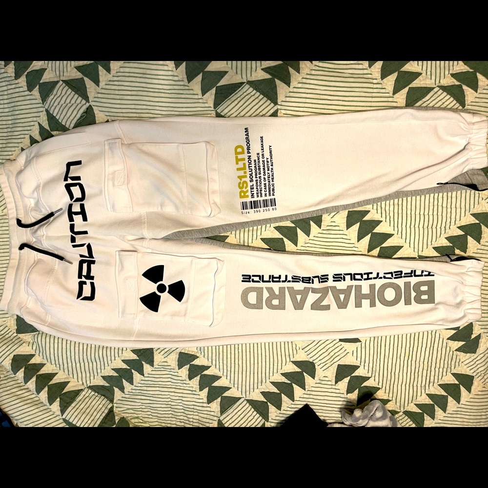 Rs1NE street wear , biohazard joggers